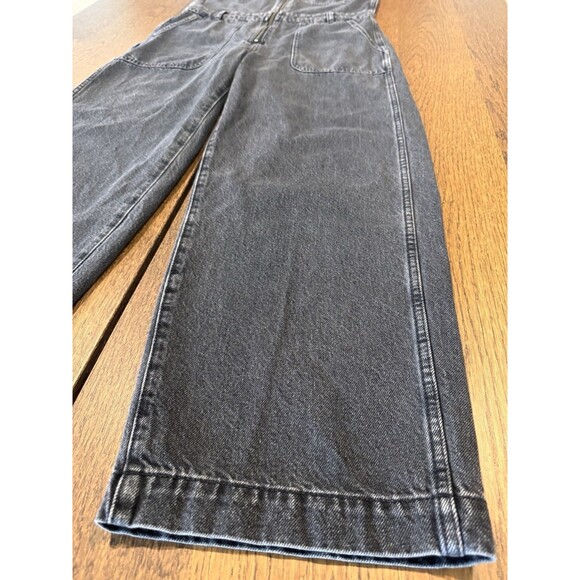 Madewell Denim Zip Front Sleeveless Jumpsuit Women’s Sz S Black Tarrybrook Wash - Picture 6 of 16